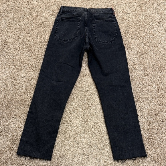 GAP Black Straight Leg Raw Hem Women Jeans - Picture 2 of 6